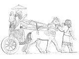 Assyrian king in his chariot of state